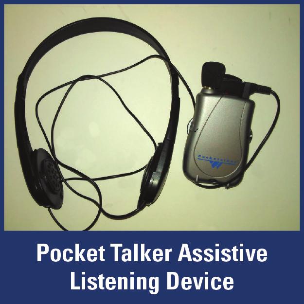 If you have an assistive listening device with a directional microphone, sit with your back toward the crowd noise.
