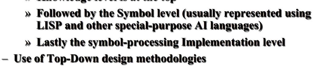 level is at the top» Followed by the Symbol level (usually represented using