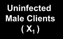 Uninfected Male Clients ( X 1 ) Extramarital sex Infected wives