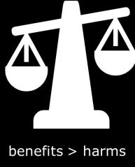 benefits and risks of harms Chance of benefit-risk