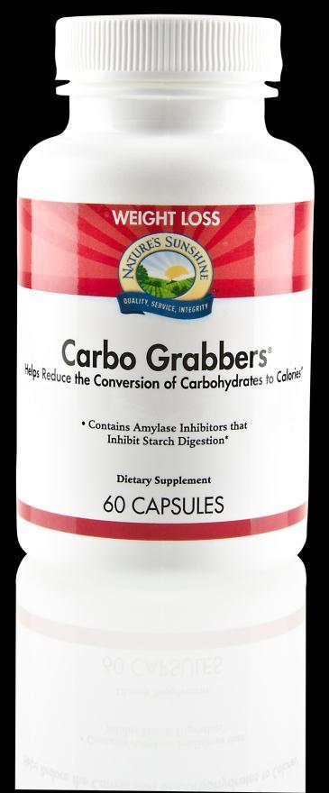 Digestion Carbo Grabbers with Chromium Key Benefits Helps block the complete absorption of starchy carbohydrates Supports healthy blood sugar levels already in the normal range May help reduce