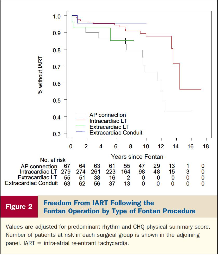 Predictors of Arrhythmias in the Fontan Figure 1 Hazard of IART Following the Fontan Operation, With 95% Confidence Bands.