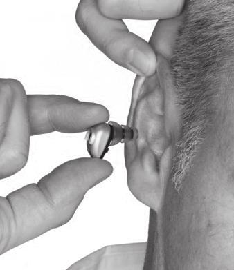 Insertion & Removal Insertion Make sure the eartip is clean. Pull the ear up and out while inserting. Twist and push gently until the eartip seals in the ear canal.