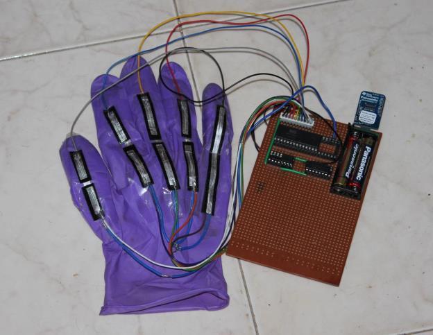 Figure3. Hand Talk Gloves In general, deaf people have difficulty in communicating with others who don t understand sign language.