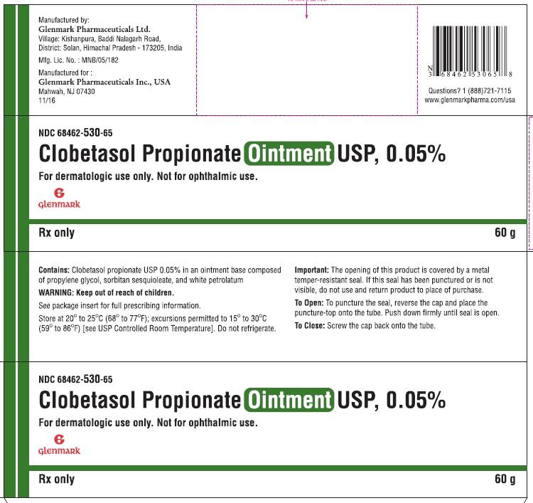 CLOBETASOL PROPIONATE clobetasol propionate ointment Product Information Product T ype HUMAN PRESCRIPTION DRUG Ite m Code (Source ) NDC:6 8 46 2-530 Route of Ad minis tration TOPICAL Active