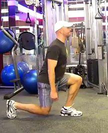 Workout B Lunge Jumps Start in the bottom of a split squat position.