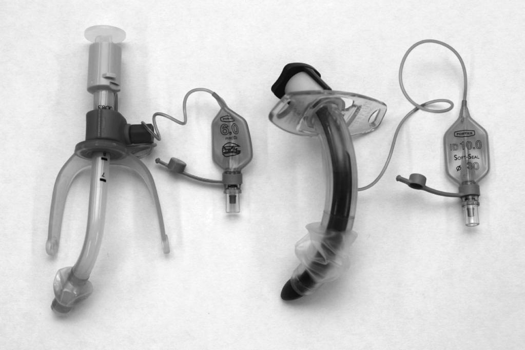 Fig. 1 Different types of tracheostomy tubes.