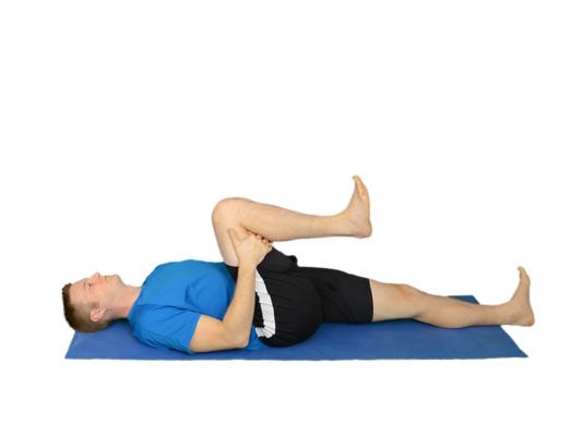Piriformis Stretch - Bottom Leg Straight Lie on back Bring knee towards your opposite shoulder