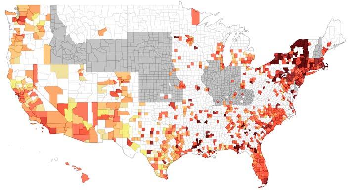 Diagnosed HIV, by County,