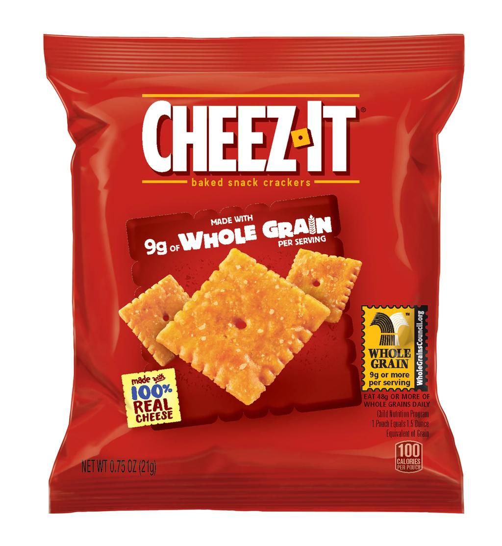 4/25/2018 Print View Sunshine Cheez-It Whole Grain Baked snack crackers. 1 oz. equivalent of grain.