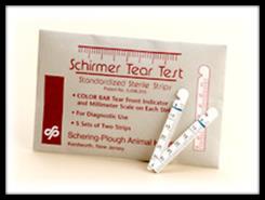 Schirmer Tear Testing Measurement of the aqueous layer of tears, produced