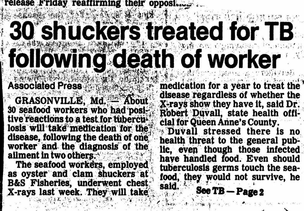 A Reoccurring Outbreak Newspaper articles indicated the problem had been an issue since the 1980 s Cases from the 1996 1998
