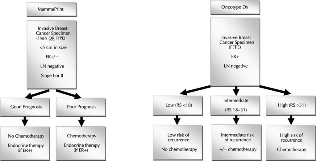 Figure 2. Algorithm for commercially available cancer prognostic signatures.