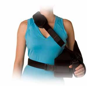 immobilization of the injured shoulder where glenohumeral positioning is key.