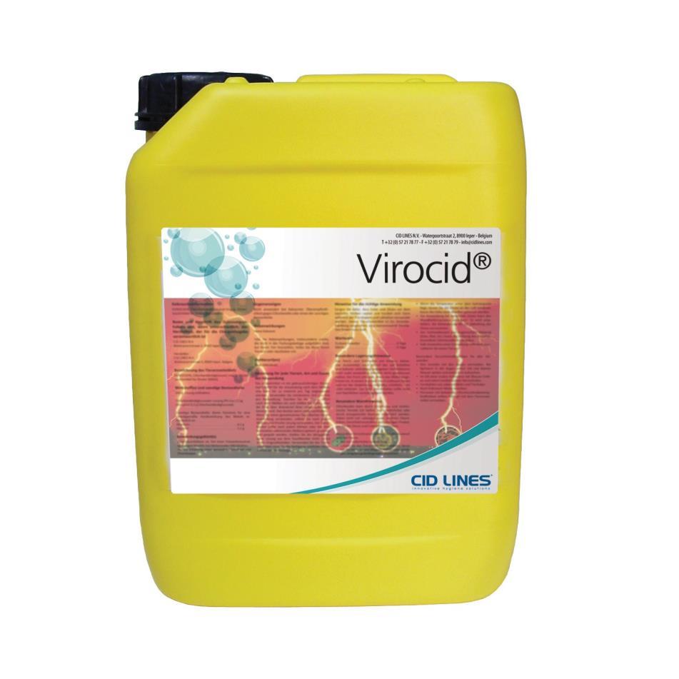Virocid for disinfection of hard surfaces, floors, cages, bath