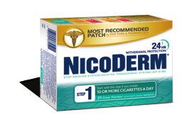 23 / \ 24 Combination Nicotine Replacement Therapy Now you can combine NICODERM and NICORETTE products. Proven to improve your chances to quit by 3X vs. cold turkey. What is combination therapy?