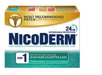 9 / \ 10 NICODERM Patch The NICODERM Patch is a clear, daily Patch that provides 24-hour steady release of