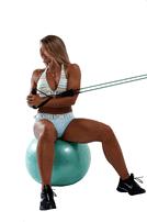 Ab Exercise #7: Seated Ball/Chair Ab Twist Gym Equivalent:
