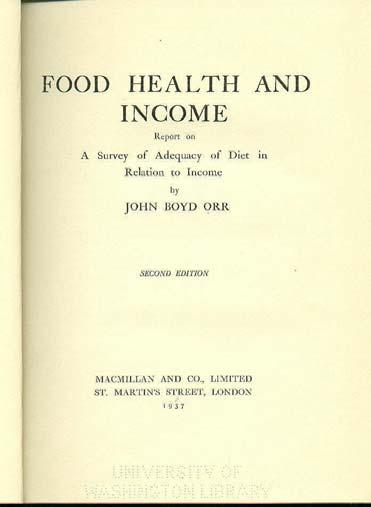 What do we know about food, health, and income?