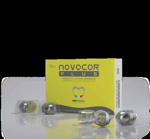 The Novocor Plus medical device comprises grains of natural coral with a low surface/volume, ranging from 200 to 500 mm, of natural origin, a material that has been used for some time in bone defects