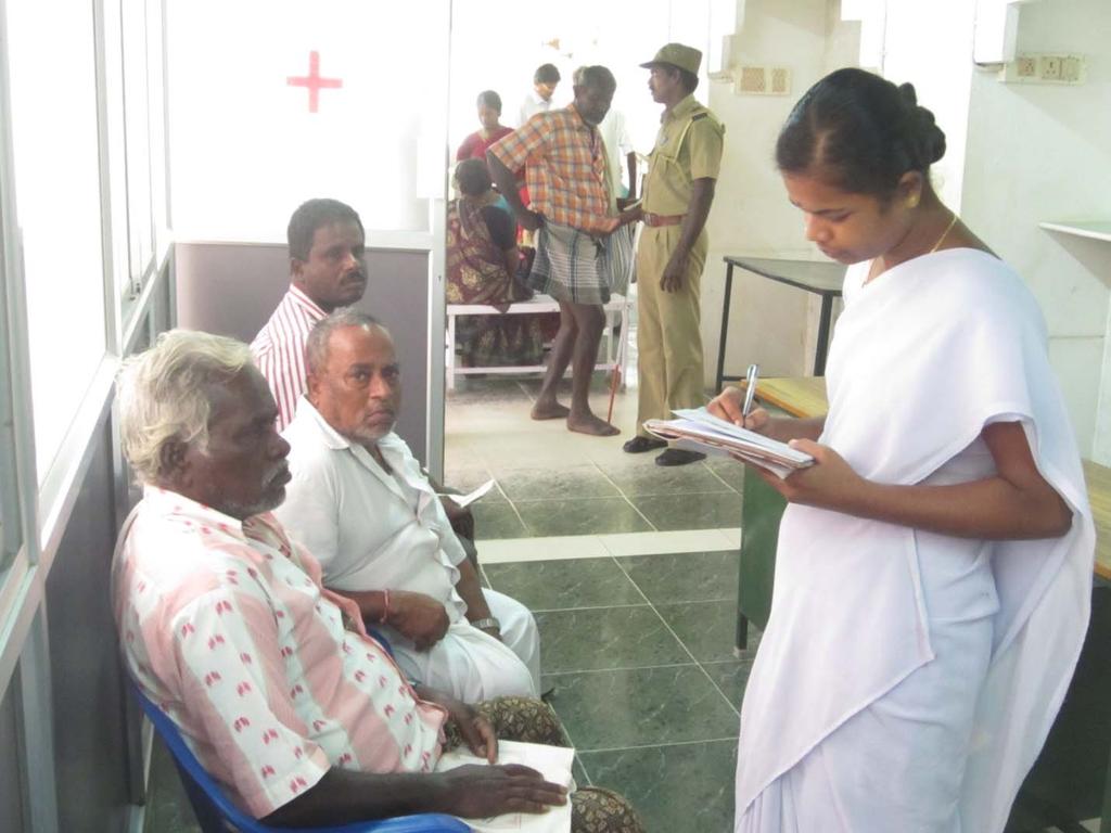 Patients being counselled