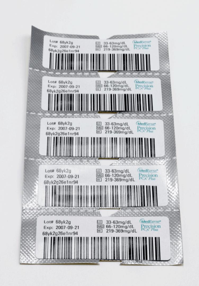 Quality Control Supplies Test Strips When the barcode is scanned,