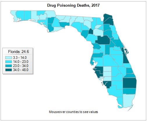 Drug Poisoning Death in Florida