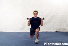 Figure #4 Lunge - Forward w/ Bicep Curl This an excellent way to integrate balance and strength training 8- Righting vs.