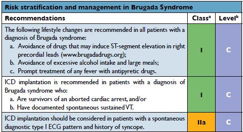 Brugada Syndrome (BrS): Management Lifestyle