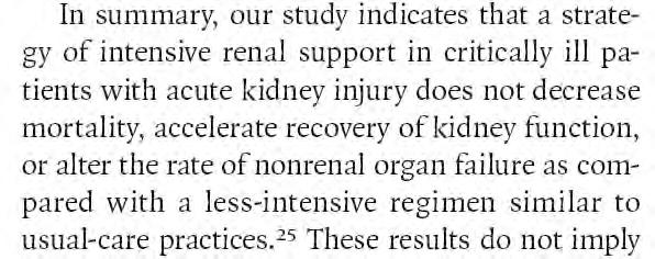 Conclusions : ATN and RENAL RENAL