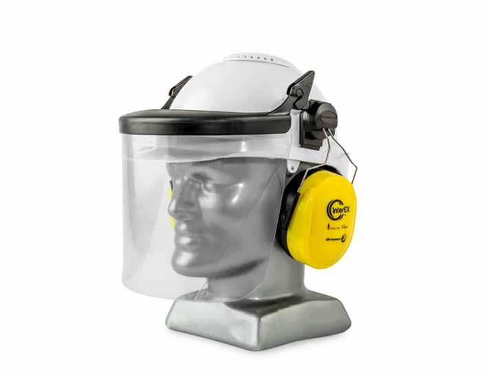 INTEREX INTEREX Special DROMEX connector and fit (all hard hats) Twin point mounted cups Large cup for high noise levels Easy to attach and detatch with spring loaded arms Steel arms maintain a