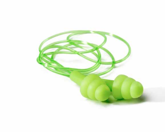 DR-118C RE-USABLE DR-090C Re-usable ear pugs Soft detachable cord Easy to insert into your ear Hi visibility fluorescent green