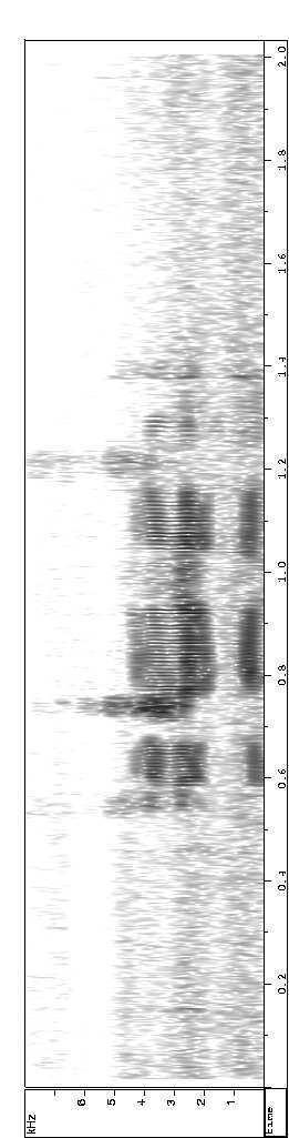 Figure 3: Spectrogram of sample phrase recorded in a quiet office with an earpiece