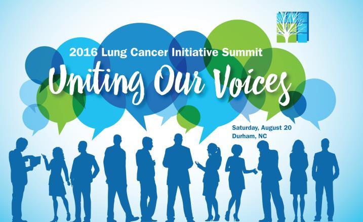 Welcome Use the following Hashtags when talking about the Summit: #LungCancerSummitNC #ChangeLungCancer Join the Conversation!
