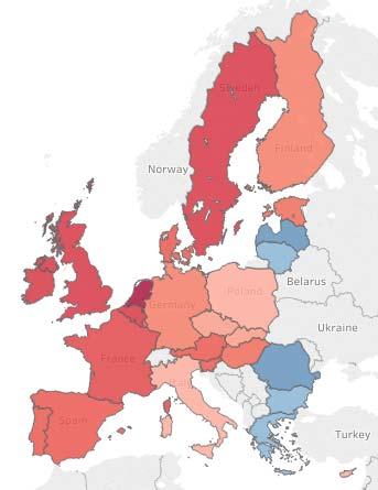 Results of the OA labeling analysis Country %OA in 2015 %OA in 2017 LATVIA 20% ROMANIA 20% 21% 20% Output for EU countries: BULGARIA 23% GREECE 23% LITHUANIA 23% MALTA 23% CYPRUS 27% ITALY 27% POLAND