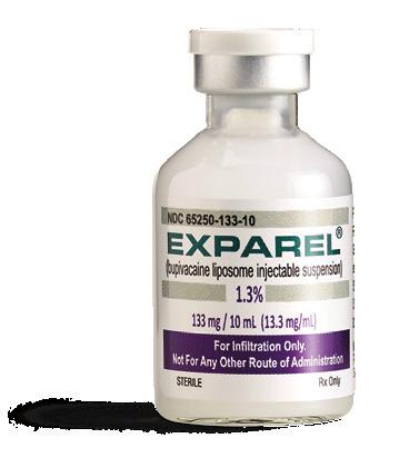 patients who received EXPAREL were compared with those who didn t. The results: Patients who received EXPAREL did not have to take as many opioids.