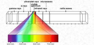 of light / wavelength R O Y