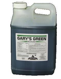 GARY'S GREEN 18-3-4 + Fe + Micros GRIGG Gary s Green is a GRIGG Proven Foliar nutrient product that is designed to provide an efficient form of foliar absorbed nitrogen, phosphorous, potassium and