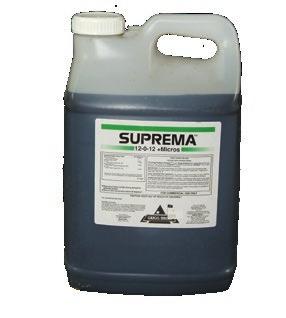 SUPREMA 12-0-12 + Micros GRIGG Suprema has a 1-to-1 ratio of nitrogen to potassium for balanced inputs, and a micronutrient package for optimum growth and health.