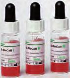 Test Cells for Antibody Screening IMMUNOHEMATOLOGY 53 ID-DiaCell I-II-III Three-cell screening for patients Two RhD positive cells (CCDee, C w +, ccdee) and one cell RhD negative (cc.