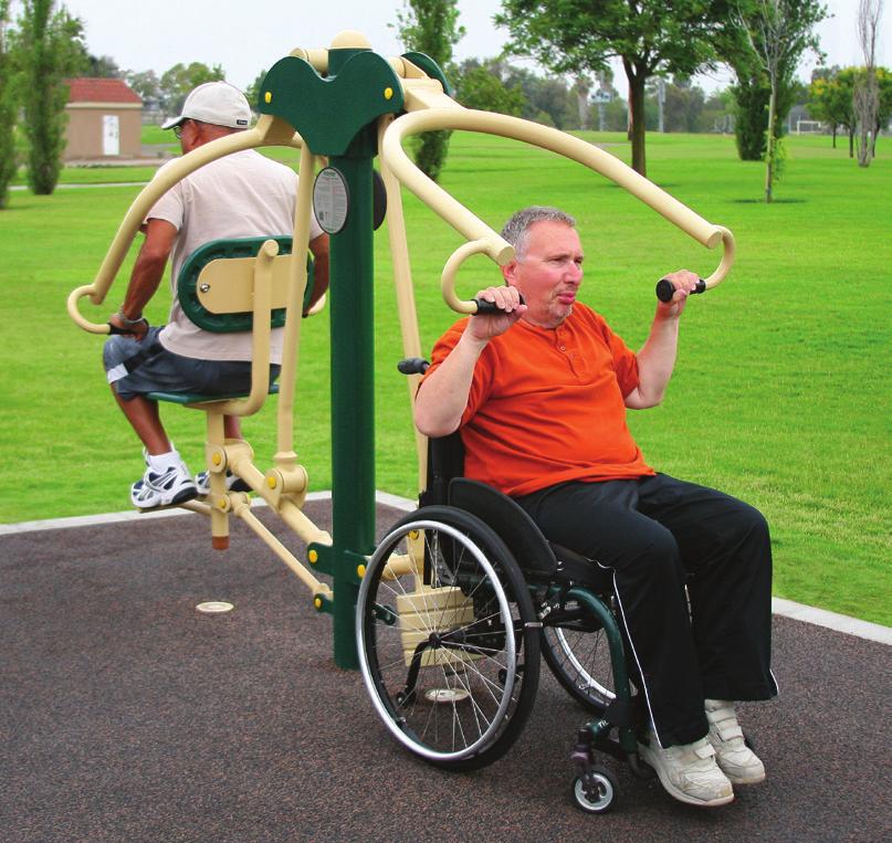 seat may be used by those in wheelchairs who can transfer Strengthens back,