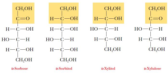Sugar alcohols (reduction) What does it form?