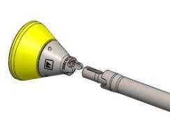 Insert the stem screw and tighten it with the torque limiting screwdriver T20 6Nm.