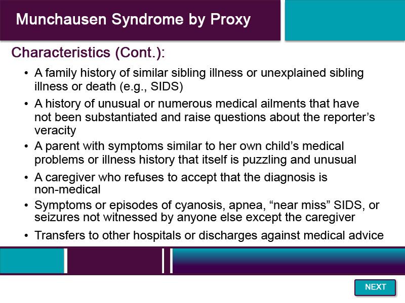 Slide 33 - Munchausen Syndrome by Proxy - 3