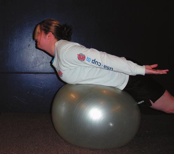 all lift Strengthens your legs, glutes, and lower back Lie on a mat or the ﬂoor with your heels and calves resting on a stability ball (ﬁg. ).