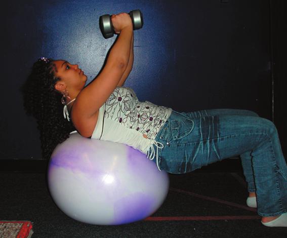 ooty ridge Strengthens your glutes, legs, and lower back Sit on ball, feet hip-width apart.