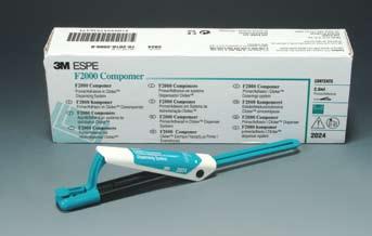 25 Composites/Compomers F2000 Compomer Restorative A compomer restorative system that combines attributes of glass ionomers and composites into an easy-to-use, single paste product. Class III.
