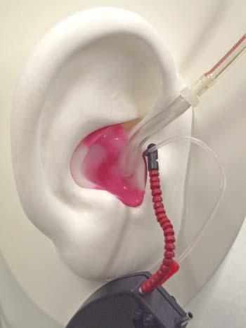 RECD with Unity 2 via Connexx ClinicalFit Insert Earphone A 4a) Insertion of earmold (+ connection of Insert Earphone) Measurement