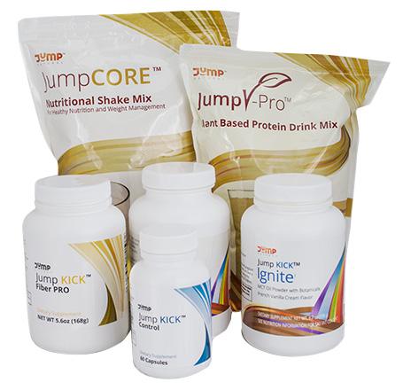 Products: 1 Jump Core Meal Replacement Shakes 1 Jump V-Pro Protein Drink Mix 1, Capsules 1 Fruit, Capsules 1 Jump Tea Energy