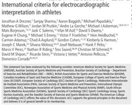 of ECG abnormalities Sports medicine and cardiology looking through the